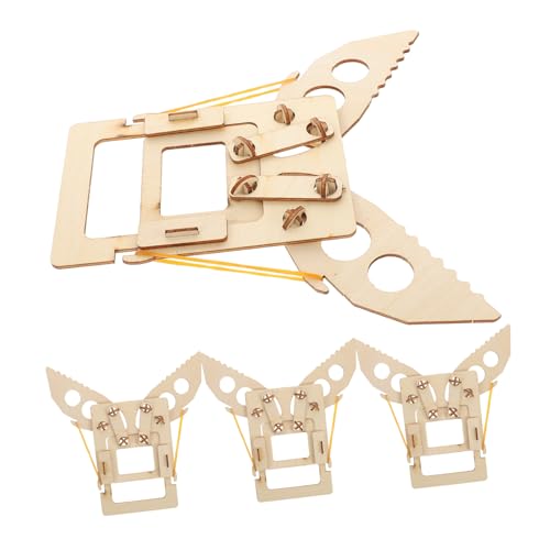 BESPORTBLE 4 Stück Teiliges DIY Holz Bausatz Holzzangen Puzzle Mechanisches Stem Lernspielzeug Kreatives Technikmodell für Jugendliche Schüler Handwerk Physik Experiment von BESPORTBLE
