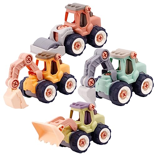 BESPORTBLE 4 Stück Teiliges DIY mit Montage Baustellenfahrzeugen für Pädagogisches Kfz Fördert Kreativität und Vorstellungskraft für Junge Mädchen und Jungen von BESPORTBLE