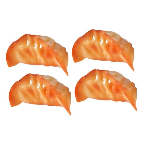 BESPORTBLE 4 Stück Teiliges Fake Food Dumpling Modell Realistische Mini Gefälschte Gebratene Teigtaschen Glatte Oberfläche Handliche Küchendekoration DIY Bastelobjekt und Foto Requisite von BESPORTBLE