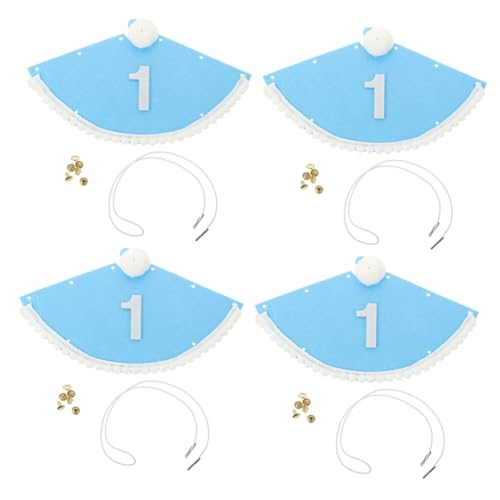 BESPORTBLE 4 Stück Teiliges Geburtstagsmütze aus Filz mit Kinnband Stabile Partyhüte Blau für Geburtstagsfeier Dekorative Foto Requisite für Kinderparty BESPORTBLE 4 Stück Teiliges Geburtstagsmütze aus Filz mit Kinnband Stabile Partyhüte Blau für Geburtstagsfeier Dekorative Foto Requisite für Kinderparty von BESPORTBLE