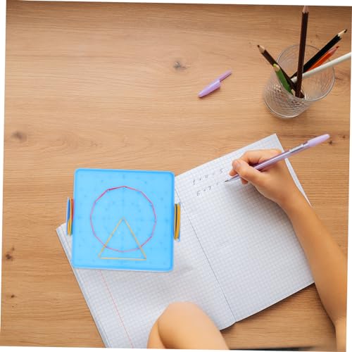 BESPORTBLE 4 Stück Teiliges Geoboard aus Hochwertigem Kunststoff Doppelseitiges Nagelbrett Kantenlänge Kreatives Lernspielzeug für Grundschüler Farbige Stecktafel für von BESPORTBLE