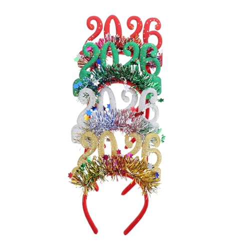 BESPORTBLE 4 Stück Teiliges Glitzer stirnband für Damen und Mädchen Komfortables Weiches Haarband in Rot Grün Gold und Silber Festliches Partyaccessoire für Silvester und Feiertagsfeiern BESPORTBLE 4 Stück Teiliges Glitzer stirnband für Damen und Mädchen Komfortables Weiches Haarband in Rot Grün Gold und Silber Festliches Partyaccessoire für Silvester und Feiertagsfeiern von BESPORTBLE