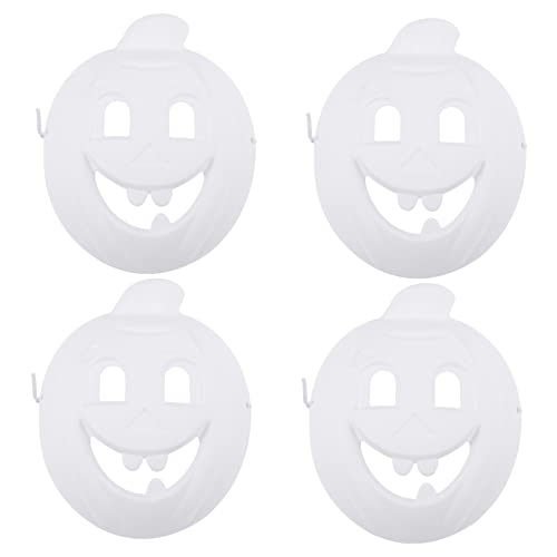 BESPORTBLE 4 Stück Teiliges Halloween Kürbis Bastelset aus Weißer Papiermaske zum Bemalen DIY Blanko Masken für Kreative Faschings und Kostümparty für Karneval und Halloween Dekoration BESPORTBLE 4 Stück Teiliges Halloween Kürbis Bastelset aus Weißer Papiermaske zum Bemalen DIY Blanko Masken für Kreative Faschings und Kostümparty für Karneval und Halloween Dekoration von BESPORTBLE