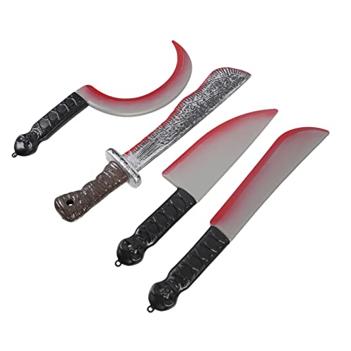 BESPORTBLE 4 Stück Teiliges Halloween mit Blutigen Kunststoff Messern Realistische Fake Messer als Party Dekoration und Horror Requisiten für Halloween Kostüme und Grusel Events BESPORTBLE 4 Stück Teiliges Halloween mit Blutigen Kunststoff Messern Realistische Fake Messer als Party Dekoration und Horror Requisiten für Halloween Kostüme und Grusel Events von BESPORTBLE