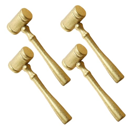 BESPORTBLE 4 Stück Teiliges Hammer Kleine Leichte Gerichts Hämmer Lauter Handlich für Rollenspiel Richter Goldenes Design von BESPORTBLE