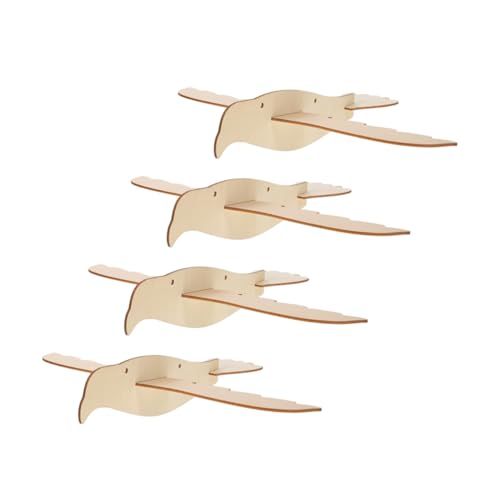 BESPORTBLE 4 Stück Teiliges Holz Bastelset für DIY Adler Modell zum Bemalen Kreatives Lernspielzeug Handgefertigt Fördert Frühe Bildung und Künstlerische Entwicklung von BESPORTBLE