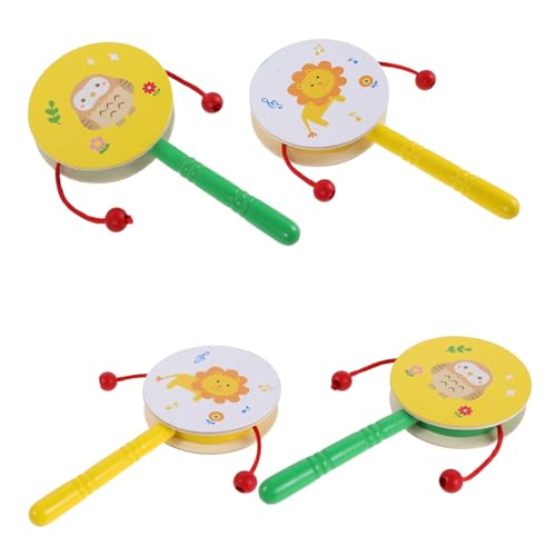 BESPORTBLE 4 Stück Teiliges Holz Klapper Set mit Tiermotiven Traditionelles Handrasselinstrument für Kleinkinder Fördert Rhythmusgefühl und Koordination Pädagogisches Trommelspielzeug für BESPORTBLE 4 Stück Teiliges Holz Klapper Set mit Tiermotiven Traditionelles Handrasselinstrument für Kleinkinder Fördert Rhythmusgefühl und Koordination Pädagogisches Trommelspielzeug für von BESPORTBLE