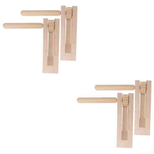 BESPORTBLE 4 Stück Teiliges Holz Rassel Umweltfreundliches Pädagogisches Percussion Instrument Glatte Oberfläche Langlebig Musikspielzeug für Jungen und Mädchen Geburtstags und von BESPORTBLE