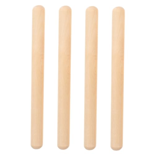 BESPORTBLE 4 Stück Teiliges Holz Rhythmus Sticks Set für Stabile und Langlebige Percussion Sticks Leicht und Sicher für Musikalische Früherziehung und Rhythmusübungen von BESPORTBLE