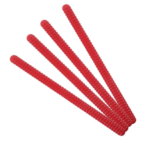 BESPORTBLE 4 Stück Teiliges Holz Rhythmus Sticks mit Spiral Design Robustes Percussion Instrument für Sichere Griffige Oberfläche für Musikunterricht Kreatives Rot von BESPORTBLE