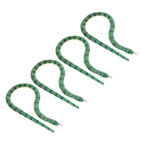 BESPORTBLE 4 Stück Teiliges Holz Schlangenspielzeug Grün Flexible Gelenke Realistische Figur für Halloween Dekoration Scherzartikel Theater Requisiten DIY Malset Sicher und Vielseitig BESPORTBLE 4 Stück Teiliges Holz Schlangenspielzeug Grün Flexible Gelenke Realistische Figur für Halloween Dekoration Scherzartikel Theater Requisiten DIY Malset Sicher und Vielseitig von BESPORTBLE