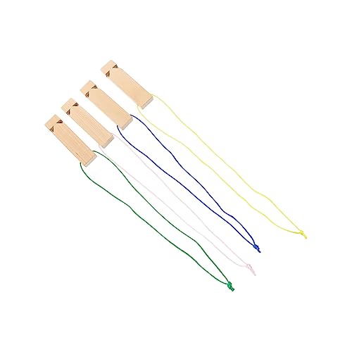 BESPORTBLE 4 Stück Teiliges Holzpfeifen zum Bemalen DIY Zugpfeifen aus Holz Pädagogisches Musikinstrument für Geburtstags Zufällige Farbe Zufällige Farbe von BESPORTBLE