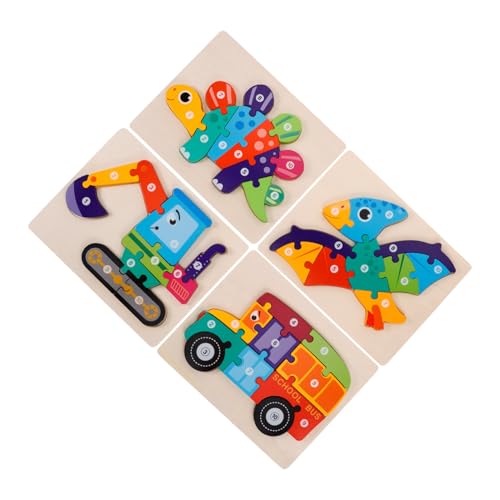 BESPORTBLE 4 Stück Teiliges Holzpuzzle für Bunte Cartoonartige Lernspielzeuge Kreativität und Logischem für Jungen und Mädchen Ab Jahren BESPORTBLE 4 Stück Teiliges Holzpuzzle für Bunte Cartoonartige Lernspielzeuge Kreativität und Logischem für Jungen und Mädchen Ab Jahren von BESPORTBLE