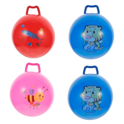 BESPORTBLE 4 Stück Teiliges Hüpfball mit Griff Sichere Outdoor Spielbälle für Jungen und Mädchen Interaktives Bewegung und Koordination von BESPORTBLE