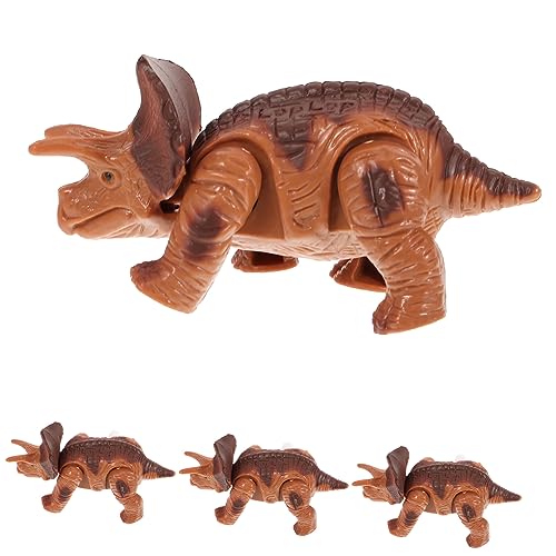 BESPORTBLE 4 Stück Teiliges Kleine Aufzieh Dinosaurier Lustige Modelle Braun Interaktive Spielzeuge für und Dekoration Einfache Bedienung Langlebig von BESPORTBLE