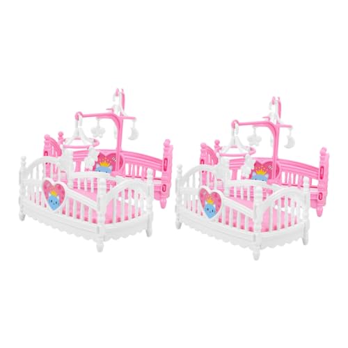 BESPORTBLE 4 Stück Teiliges Mini Möbel für Puppenhaus Realistische Miniatur Schlafmöbel aus Einfache Leicht und Tragbar Schnelle Montage für Kreatives Spiel im Kinderzimmer von BESPORTBLE