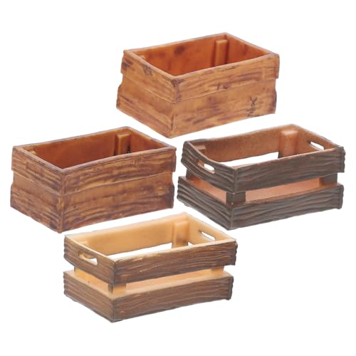 BESPORTBLE 4 Stück Teiliges Miniatur Holzkisten für Puppenhaus Dekoration Leichte PVC Materialien Realistische Aufbewahrungsboxen für Mini Szenerien Langlebig und Platzsparend BESPORTBLE 4 Stück Teiliges Miniatur Holzkisten für Puppenhaus Dekoration Leichte PVC Materialien Realistische Aufbewahrungsboxen für Mini Szenerien Langlebig und Platzsparend von BESPORTBLE