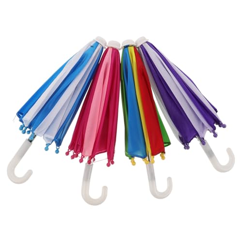 BESPORTBLE 4 Stück Teiliges Miniatur Puppen Regenschirm Realistische Doll Accessoires Farbenfrohe Kompakte Mini Umbrellas für Puppenhaus Dekoration und Spielspaß BESPORTBLE 4 Stück Teiliges Miniatur Puppen Regenschirm Realistische Doll Accessoires Farbenfrohe Kompakte Mini Umbrellas für Puppenhaus Dekoration und Spielspaß von BESPORTBLE