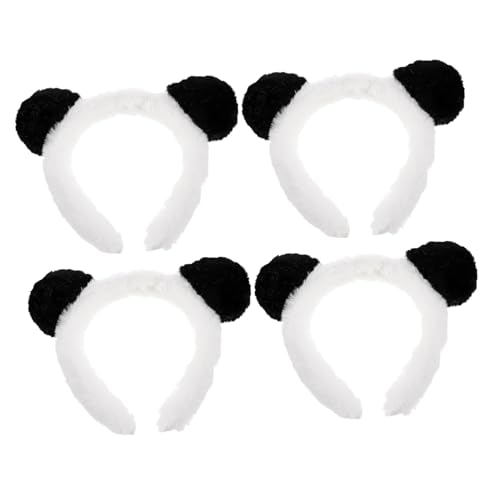 BESPORTBLE 4 Stück Teiliges Panda Ohren Haarband Tiermotiv Cosplay Kopfband für Kostümparty Karneval und Halloween Niedliches Accessoire für Verkleidungen und Festliche Events BESPORTBLE 4 Stück Teiliges Panda Ohren Haarband Tiermotiv Cosplay Kopfband für Kostümparty Karneval und Halloween Niedliches Accessoire für Verkleidungen und Festliche Events von BESPORTBLE