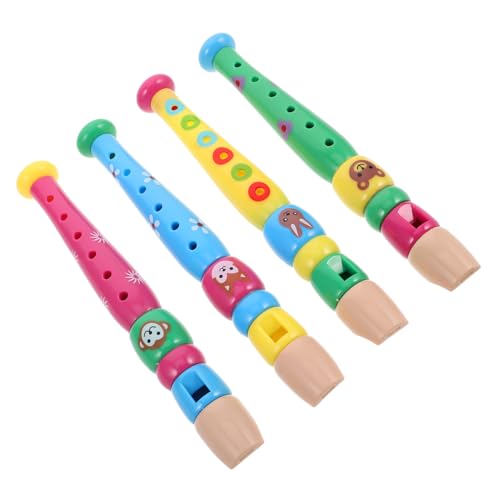 BESPORTBLE 4 Stück Teiliges Plastikflöten Blau Gelb und Grün Sicheres und Leichtes Musikinstrument für Musikunterricht und Kreative von Kindern von BESPORTBLE