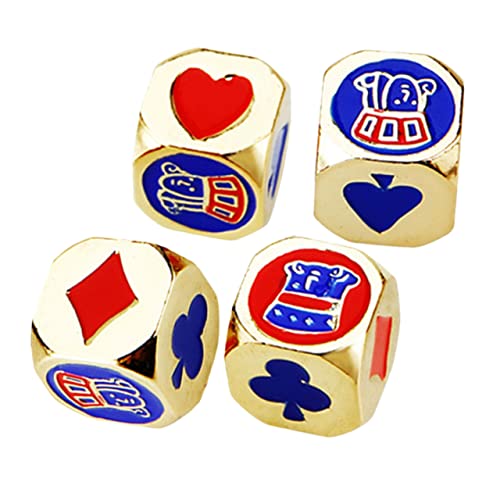 BESPORTBLE 4 Stück Teiliges Poker Metallwürfel Bunte Dices für Partyspaß Hochzeiten und Geburtstagsfeiern Leicht Tragbar für Kartenspiele und Deko Hochwertige Verarbeitung Sicher und BESPORTBLE 4 Stück Teiliges Poker Metallwürfel Bunte Dices für Partyspaß Hochzeiten und Geburtstagsfeiern Leicht Tragbar für Kartenspiele und Deko Hochwertige Verarbeitung Sicher und von BESPORTBLE