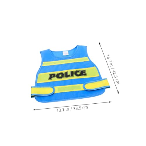 BESPORTBLE 4 Stück Teiliges Polizei Kostüm Atmungsaktive Polizeiweste für Rollenspiele Vielseitig für Halloween Partys Schulaufführungen Realistische Verkleidung für Kreatives von BESPORTBLE