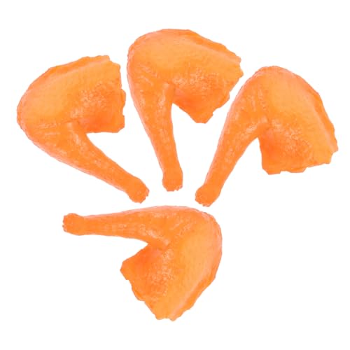 BESPORTBLE 4 Stück Teiliges Realistisch Aussehende Fake Fried Chicken Hähnchenkeulen aus Robustem PVC Langlebiges Küchen und Restaurant Dekorationsspielzeug Geeignet als Fotorequisite für von BESPORTBLE