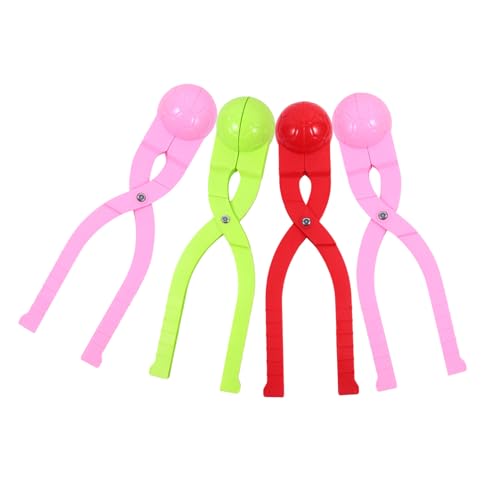 BESPORTBLE 4 Stück Teiliges Schneeballformer für Praktische Winter Spielzeugzangen Kreative Schneemodellierung Bunte Outdoor Schneespielzeuge Fördert Hand Fuß Koordination Zufällige Farbe von BESPORTBLE