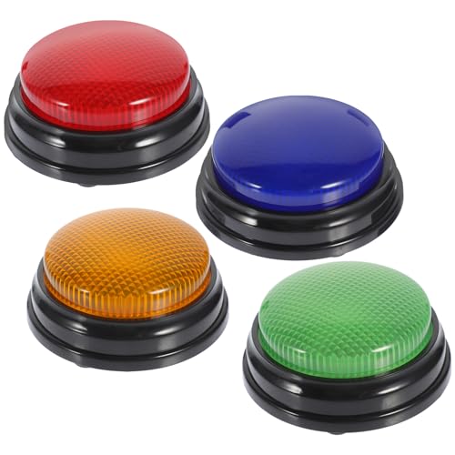 BESPORTBLE 4 Stück Teiliges Set Leuchtender Alarmknopf mit Geräuschen für Spiele und Partys Lustiges für Wettbewerbe Büro Streiche und Veranstaltungen von BESPORTBLE