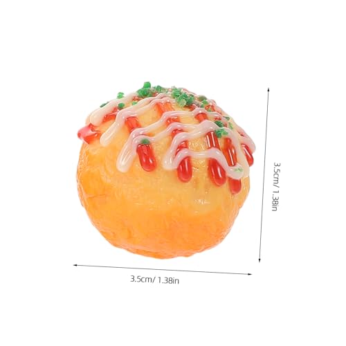 BESPORTBLE 4 Stück Teiliges Takoyaki Modellset aus PVC Realistische Japanische Snackspielzeuge für Fantasievolles Rollenspiel Sichere Spielküche Vielseitige Dekoration für Zuhause und von BESPORTBLE
