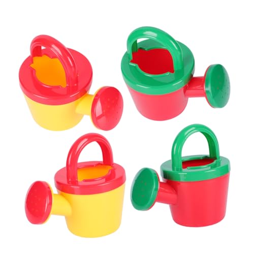BESPORTBLE 4 Stück Teiliges Wasserspielzeug für Sicherem PP Mini Gießkannen in Gelb und Rot Geeignet für Badewanne Strand und Outdoor Fördert Motorische Fähigkeiten und Spielerisches von BESPORTBLE