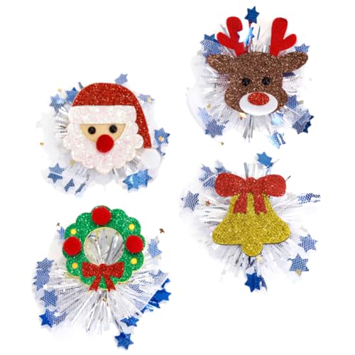 BESPORTBLE 4 Stück Teiliges Weihnachts Haarclip für Mädchen Festliche Haarschmuck Accessoires mit Weihnachtsmann Rentier Glocken und Blumenkranz Leicht und Haarschonend für Täglichen Gebrauch BESPORTBLE 4 Stück Teiliges Weihnachts Haarclip für Mädchen Festliche Haarschmuck Accessoires mit Weihnachtsmann Rentier Glocken und Blumenkranz Leicht und Haarschonend für Täglichen Gebrauch von BESPORTBLE