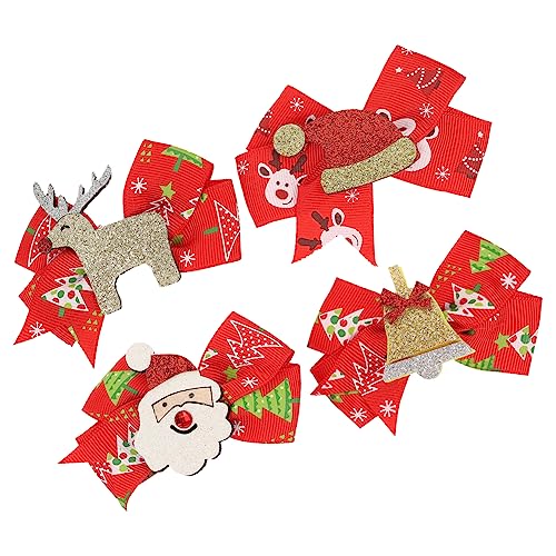 BESPORTBLE 4 Stück Teiliges Weihnachts Haarclip mit Schleifen und Geweihdesign Festlich Leichter Haarschmuck für Mädchen und Rutschfeste Haarspangen für Party und Alltag BESPORTBLE 4 Stück Teiliges Weihnachts Haarclip mit Schleifen und Geweihdesign Festlich Leichter Haarschmuck für Mädchen und Rutschfeste Haarspangen für Party und Alltag von BESPORTBLE
