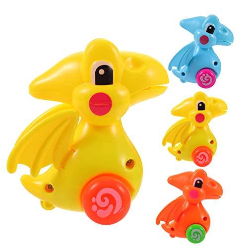 BESPORTBLE 4 Stück Teiliges Wind Up Dinosaurier Auto Mini Fahrzeuge für Kleinkinder Jungen Mädchen Leichte Partygeschenke Realistische und Sichere Kinderfahrzeuge von BESPORTBLE