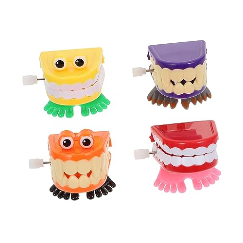 BESPORTBLE 4 Stück Teiliges Wind Up Froschspielzeug mit Manuellem Aufziehmechanismus Kindersicheres Umweltfreundliches Material Lustige Cartoon Froschfiguren für Jungen und Zufällige Farbe von BESPORTBLE