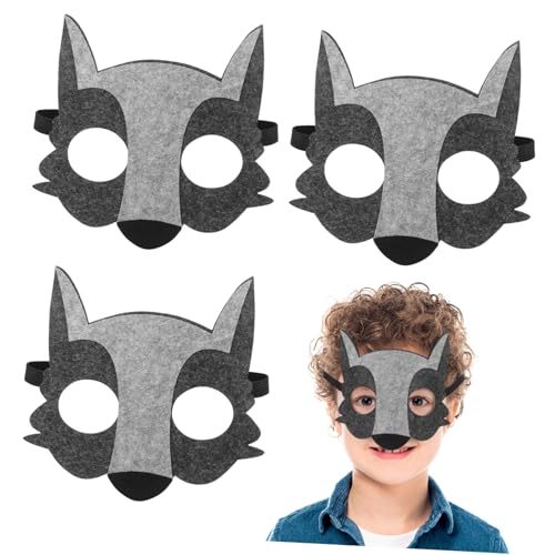 BESPORTBLE 4 Stück Teiliges Wolf Halbgesichts Masken aus Filz Realistische Tiermaske für Maskerade Halloween Party Cosplay Vielseitige Fotorequisite BESPORTBLE 4 Stück Teiliges Wolf Halbgesichts Masken aus Filz Realistische Tiermaske für Maskerade Halloween Party Cosplay Vielseitige Fotorequisite von BESPORTBLE