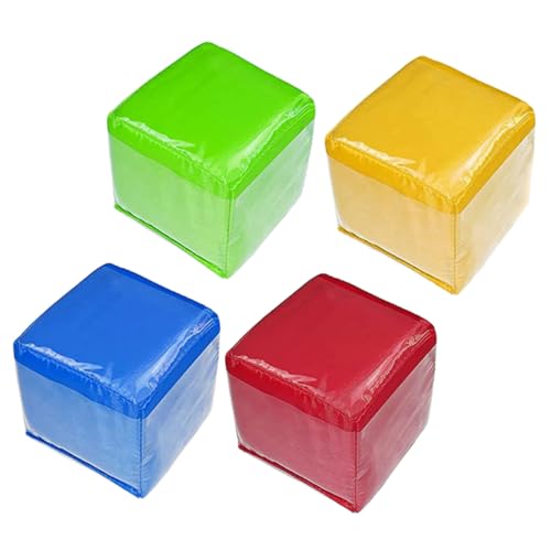 BESPORTBLE 4 Stück Teiliges Würfelspiel Lernspielzeug mit Transparenten Taschen Leichtes Material Tragbar Pädagogische Würfel für Frühe Bildung und Spielerisches Lernen von BESPORTBLE