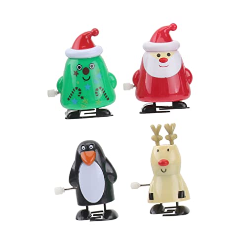 BESPORTBLE 4 Stück Weihnachts Aufziehspielzeug für Teiliges Buntes Weihnachts Themen aus Sicherem für Familienfeiern und Festliche Dekoration von BESPORTBLE