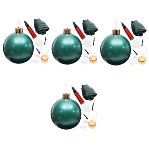 BESPORTBLE Weihnachtsschmuck 4 Stück Weihnachtsballons en Weihnachtsbaum Weihnachtsgroßer aufblasbarer Ball Spielzeuge Ornament Weihnachtskugeldekoration Urlaub Hüpfburgen Weihnachten PVC von BESPORTBLE