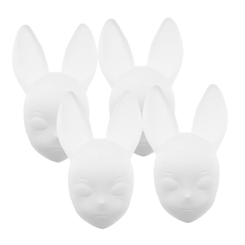 BESPORTBLE 4 Stück Weiße Cosplay Masken aus Stabilem DIY Masken zum Bemalen Leichte Geruchslose Faschingsmasken für Handmalerei und Halloween Verkleidungen BESPORTBLE 4 Stück Weiße Cosplay Masken aus Stabilem DIY Masken zum Bemalen Leichte Geruchslose Faschingsmasken für Handmalerei und Halloween Verkleidungen von BESPORTBLE