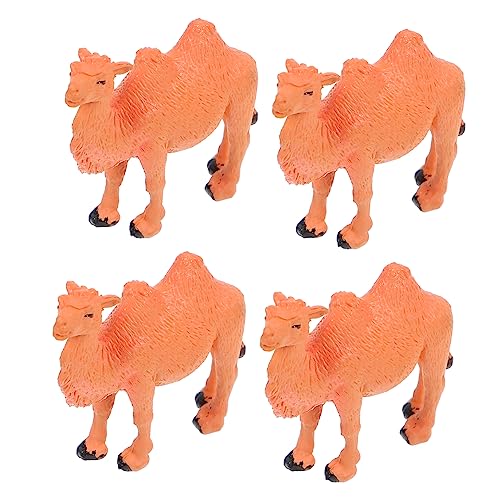 BESPORTBLE 4 Stücke Teiliges Miniatur Kamel Modellset aus PVC Realistische Tierfiguren für Dekorative Ornamente für Zuhause für Kreative Spielmomente und Naturwissenschaftslehre von BESPORTBLE