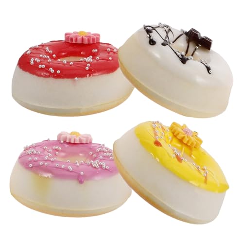 BESPORTBLE 4 Stücke Teiliges Realistisches Donut Künstliche Mini Donuts Weiß Rot Gelb mit Feinen Perlen als Spielzeugessen für Party Hochzeits und Wohnraumdekoration BESPORTBLE 4 Stücke Teiliges Realistisches Donut Künstliche Mini Donuts Weiß Rot Gelb mit Feinen Perlen als Spielzeugessen für Party Hochzeits und Wohnraumdekoration von BESPORTBLE