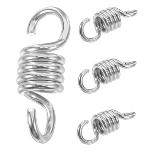 BESPORTBLE 4 Teilige Hängemattenfeder Robuster Verlängerungshaken Für Die Veranda Aufhängung Schaukelaufhänger Für Boxsack Fitnessstudio Terrasse Hängesessel Silber BESPORTBLE 4 Teilige Hängemattenfeder Robuster Verlängerungshaken Für Die Veranda Aufhängung Schaukelaufhänger Für Boxsack Fitnessstudio Terrasse Hängesessel Silber von BESPORTBLE