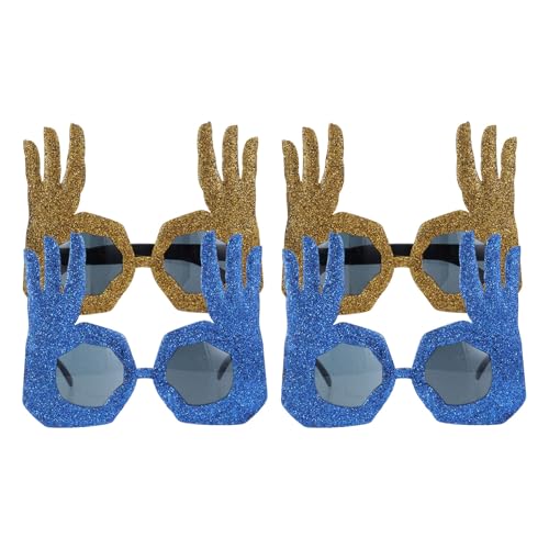 BESPORTBLE 4-teilige Fingerbrille: Ok-Handgesten-Sonnenbrille, Partybrille für Kostüme, dekorative Requisiten für Partys, Streich-Zubehör BESPORTBLE 4-teilige Fingerbrille: Ok-Handgesten-Sonnenbrille, Partybrille für Kostüme, dekorative Requisiten für Partys, Streich-Zubehör von BESPORTBLE