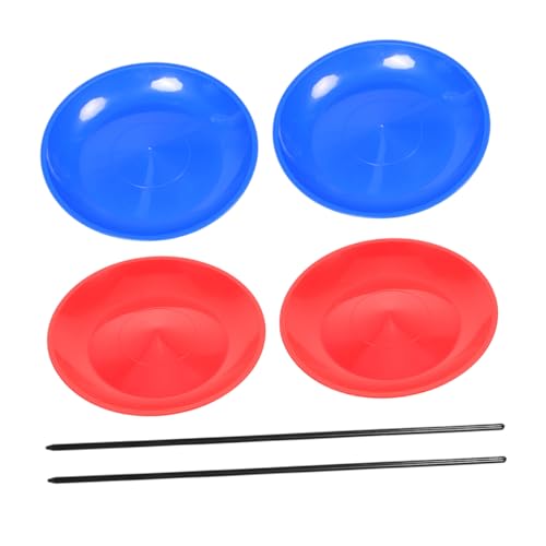BESPORTBLE 4-teiliges Set Mit Rotierenden Tellern Und Stäben, Jonglier-geschicklichkeitsspiel, Spielzeugset Mit Rotierenden Tellern Und Stäben, Spielzeug Mit Zirkusthema Für Karneval, von BESPORTBLE