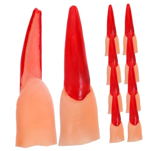 BESPORTBLE 40 Stück Halloween Finger aus Kunststoff Realistische Rote Nagel-attrappen Leichte Trick Cosplay-Requisiten für Lesen Party-Accessoires und Gruselige Fingerzeiger BESPORTBLE 40 Stück Halloween Finger aus Kunststoff Realistische Rote Nagel-attrappen Leichte Trick Cosplay-Requisiten für Lesen Party-Accessoires und Gruselige Fingerzeiger von BESPORTBLE