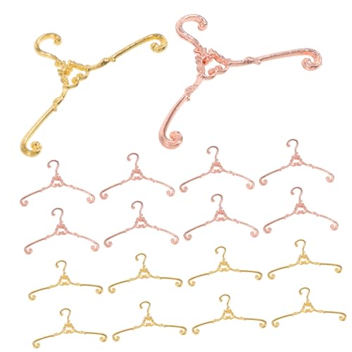 BESPORTBLE 40 Stück Miniatur Kleiderbügel Puppenhaus Vintage Stil Metall Mini Kleiderständer für Puppenkleidung Aufbewahrung Gold Roségold BESPORTBLE 40 Stück Miniatur Kleiderbügel Puppenhaus Vintage Stil Metall Mini Kleiderständer für Puppenkleidung Aufbewahrung Gold Roségold von BESPORTBLE