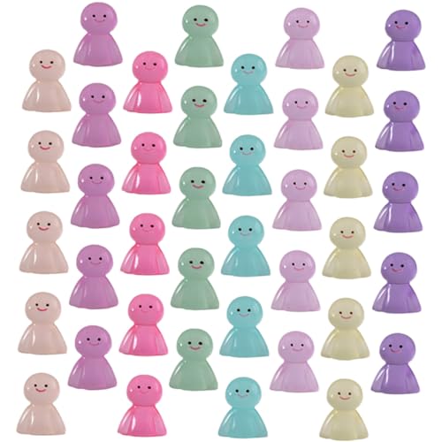 BESPORTBLE 40 Stück Miniatur Sunny Doll Leuchtfigur Resin Dekoration Glow in The Dark Kleine Sonnige Puppen für Garten Tisch und Micro Landschaft Langlebige Realistische von BESPORTBLE