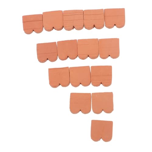 BESPORTBLE 40 Stück Puppenhaus Fliesen Dekor Miniatur Ziegelsteine Kleine Ziegel Stapelbare Ziegel Modelle Spielhaus Requisiten DIY Mini Gefälschte BAU von BESPORTBLE