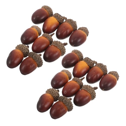 BESPORTBLE 40 Stück Teiliges Künstliche Eicheln Realistisch Gefälschte Dekoration Leicht für DIY Herbstkränze Tischdeko Küche und Vielseitige Herbstliche von BESPORTBLE